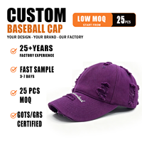 Gorra de Béisbol Ajustable Estilo Urbano con Bordado de Letras Desgastadas y Protección Solar