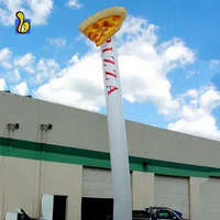 Ballon publicitaire gonflable en forme de pizza, tube gonflable pour la décoration