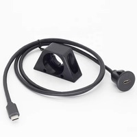 Câble d'extension USB 3.1 2.0 3.0 USB-C vers Type-C femelle, montage sur panneau, USB de bureau