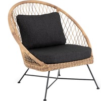 Ensemble de table et chaises de salle à manger d'extérieur moderne et durable en rotin rouge pour hôtel, cour, appartement, balcon, terrasse, jardin