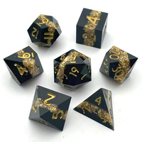 Dadu polihedral Resin buatan tangan untuk RPG Rolling bermain game dugeon dan Naga Dice kustom DND Liquid Core Dice Set