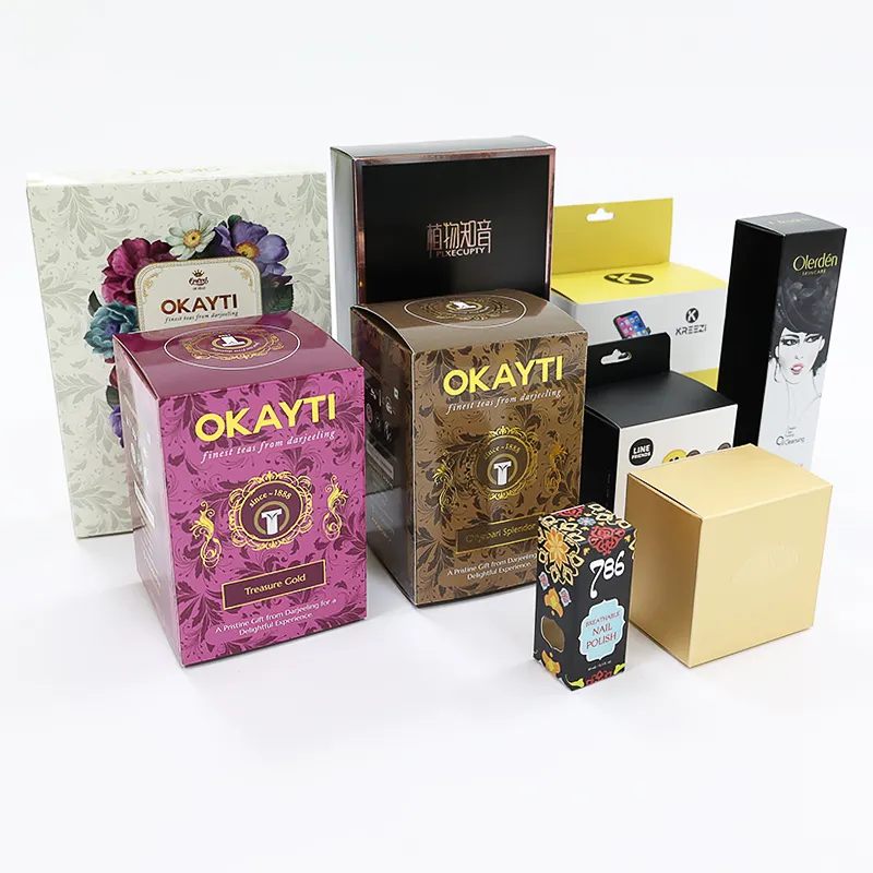 Scatola di cartone pieghevole bianca piccola scatola di imballaggio personalizzato per la medicina imballaggio cosmetico