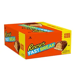 REESE'S Fast Break Chocolate Candy Bar, King Size (Pack of 18)