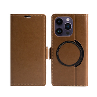 Vente directe d'usine, design luxueux, durable, antichoc, porte-cartes magnétique, étui de téléphone en cuir PU pour 14 Pro Max
