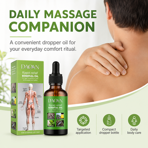 Mélange d'huiles essentielles DAQAN pour massage, menthe poivrée et eucalyptus, <span class=keywords><strong>huile</strong></span> de massage corporel à absorption rapide pour les muscles et les articulations - Product Image 1