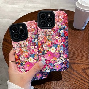 Custodia per cellulare in TPU con stampa floreale rosa a schermo intero in pelle artificiale per iPhone X, XR, 11, 12, 13, 14, 15, 16, 17, 18 Pro Max - Product Image 2
