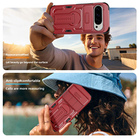 Étui de protection magnétique antichoc avec support coulissant pour caméra, en TPU+PC, protection à 360° pour Google
