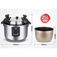 Cuisinière à pression électrique automatique en acier inoxydable de 25 L avec écran LED pour la maison, l'hôtel et l'usage domestique
