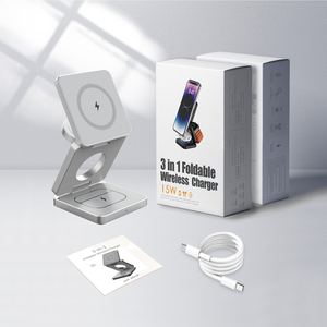 <span class=keywords><strong>Cargador</strong></span> Inalámbrico Magnético Plegable 3 en 1 de Carga Rápida de 15 W para iPhone, Reloj iPhone, AirPods, <span class=keywords><strong>Samsung</strong></span> <span class=keywords><strong>Galaxy</strong></span> Buds - Product Image 6