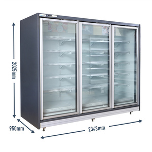 Enfriador Comercial Vertical con Puertas de Vidrio para Supermercado 2 3 4 5, Exhibidor de Bebidas G920, Congelador Vertical con Puerta de Vidrio G920 - Product Image 3