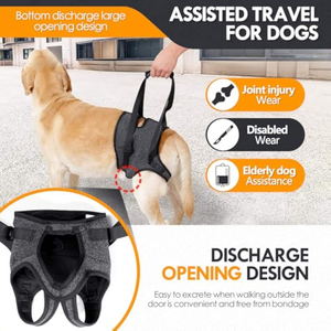 Dog Hind Leg Support <b>Harness</b> Solid XL Polyester Material Comfortable Traction Belt for Injured Elderly Dogs Rehabilitation - Product Image 5