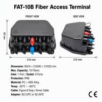 Boîtier de terminaison fibre optique pré-terminé IP68 à 10 cœurs pour montage sur poteau, boîte NAP 1 entrée 9 sorties, assemblage de câble de branchement SC APC/UPC Plug & Play