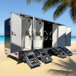 Douche et toilettes mobiles portables 2025 Toilettes de luxe Remorque de salle de bain à vendre - Product Image 4