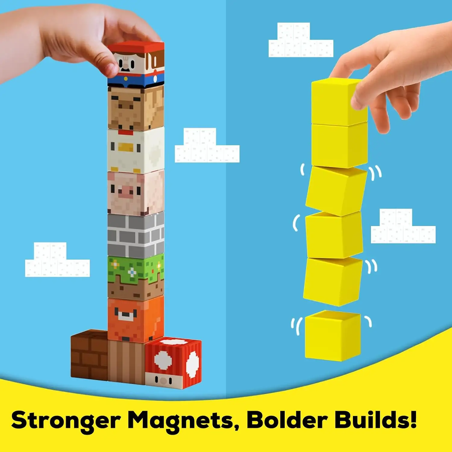 104PCS Children's educational toy Magic Cubes Magnetic Blocks Assembly Magnetic Cube Construction Building Block Toys Mini Model