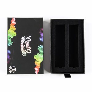 Boîtes coulissantes classiques en carton rigide noir haut de gamme réutilisables pour l'emballage d'artisanat - Product Image 2