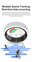 Anneaux connectés en céramique SHR pour le bien-être, suivi de la forme physique, fréquence cardiaque, oxygène, stress, contrôle par application, partage, comptage des pas, synchronisation des données de sommeil