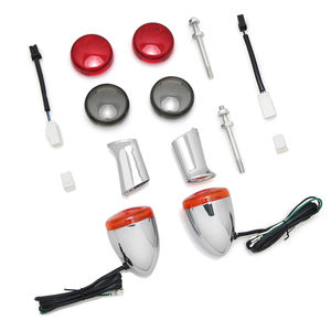 Đèn báo rẽ Chrome Bullet Giá đỡ đèn báo rẽ phía sau cho Harley Sportster XL1200 1992-2017 - Product Image 2