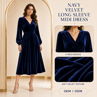 Robe de soirée longue formelle |   Robe de soirée antistatique en velours, coupe trompette/silhouette sirène |   Sur mesure, tailles personnalisées US 0-24, grandes tailles OEM/ODM