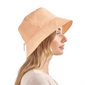 Solid Color Canvas <b>Bucket</b> <b>Hat</b> For <b>Women</b> Casual Spring Summer Wear 56-58CM Head Circumference - Product Image 2