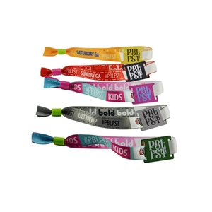 Personalizado Vip Party Festival ajustable Nfc pulsera etiqueta <span class=keywords><strong>Rfid</strong></span> tejido pulsera para eventos - Product Image 1