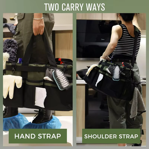 Custom Wholesale Portable Housekeepers Cleaning Tool Organizer <b>Bag</b> Portable Cleaning Caddy Organizer with Foldable <b>Dividers</b> - Product Image 6