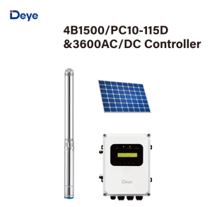 ปั๊มน้ำบาดาลพลังงานแสงอาทิตย์ Deye 4B1500 PC10 115D รุ่น High Solar Submersible พร้อมตัวควบคุม 3600 AC สำหรับการเกษตร ชลประทาน และน้ำประปาในครัวเรือน 4B1 - Product Image 1