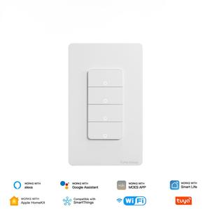 Interruptor de Pared Minimalista de 4 Vías con Control Táctil Wi-Fi IP20 10A 230V de YuHe Group, Compatible con Alexa, Google Assistant y Smart Life - Product Image 4