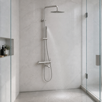 Ensemble de mitigeur de douche pluie en acier inoxydable 316 de qualité marine sans plomb, anti-corrosion, durable, avec pommeau de douche pluie