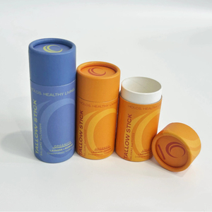 Emballage de tube de déodorant en carton kraft écologique, fait main, en matériaux recyclés, biodégradable, impression quadricolore haute qualité - Product Image 1
