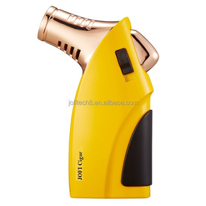 3 Briquets torche à gaz butane rechargeables coupe-vent à 3 jets pour la vente en gros, pour cigares, cuisine, camping, barbecue en extérieur - Product Image 1