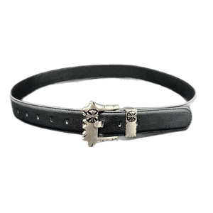 Nuevo cinturón <span class=keywords><strong>de</strong></span> cuero PU <span class=keywords><strong>de</strong></span> alta calidad América Trendy Cro-Magnon Cross HipHop Style Unisex High Street Fashion Venta al por mayor Stock Jeans - Product Image 5