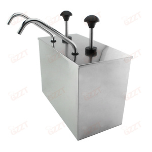 Dispensador de Salsa Manual de Acero Inoxidable, Profesional, <span class=keywords><strong>Comercial</strong></span>, 3.5L*2, para Aceite, Salsa de Ostras, Chili, Tomate, Mermelada, Estilo McDonald's - Product Image 1