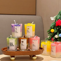 Bougie parfumée créative en forme de café glacé, faite à la main en cire de gelée, pour la décoration de la maison, cadeau de Noël ou d'anniversaire