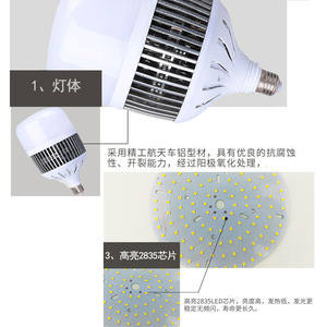 Bombilla LED de 150W E27 con cuerpo de aluminio, alta eficiencia luminosa de 120Lm/W para iluminación de talleres y almacenes - Product Image 3