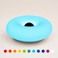 Lampe murale LED en forme de beignet, commande tactile, intensité variable, abat-jour orange, durée de vie de 50 000 heures, pour la décoration de chambre à coucher, maison moderne