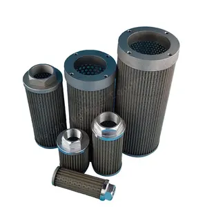 Sinter Plate Stainless Steel Liquid pleated Suction oil Filter Cartridge Element for chemical industry