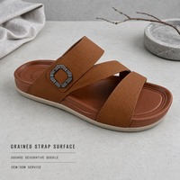 Sandales ouvertes pour hommes, style sportif, avec coussin d'air, souples, antidérapantes, confortables, rehaussantes - Vente en gros