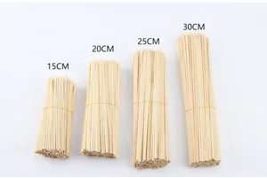 High Quality Environmental Friendly Custom Logo Printed Individual Package Natural Bamboo Disposable Fruit Sticks