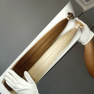 Extensions de cheveux I-Tip en kératine, K-Tip, cuticules intactes, qualité supérieure, 100% cheveux humains russes, double épaisseur - Product Image 5