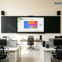 Pizarra Interactiva Inteligente HRAY de 86 Pulgadas 4K UHD con Pantalla Multitáctil para Enseñanza Escolar y Educación en el Aula, Compatible con ODM OEM