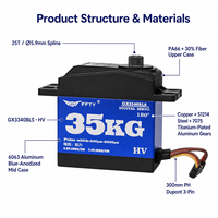 Servomoteur numérique à engrenages métalliques de 35 kg avec engrenages entièrement métalliques pour voiture RC, camion, crawler, bateau, avion, bras robotique, robot humanoïde