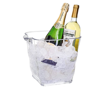 Prix bon marché champagne en plastique bière vin seau à glace avec logo personnalisé acrylique bière seau à glace en plastique pour la russie VB or Glen Avon