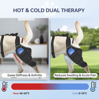 Attelle de genou pour chien avec pack de gel chaud/froid réfléchissant et respirant pour les douleurs articulaires aiguës et les blessures de la LCA chez les chiens de taille moyenne/grande