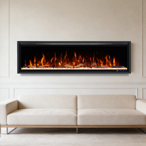 Chimenea Eléctrica Lineal LED con Llama de Colores y Control Remoto, Personalizable al por Mayor, con Calefactor para Cafetería - Product Image 3