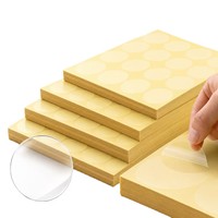 Autocollant d'étanchéité pour boîte en BOPP PET transparent, adhésif permanent, cercle de 3 cm, étiquette ronde transparente