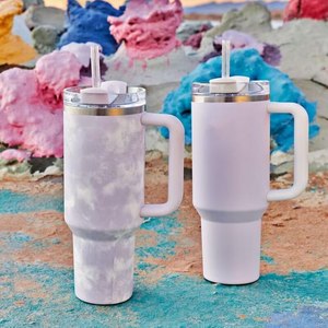 Aço inoxidável dupla camada vácuo garrafa de água transferência térmica Outdoor portátil viagem isolamento copo com alça - Product Image 2