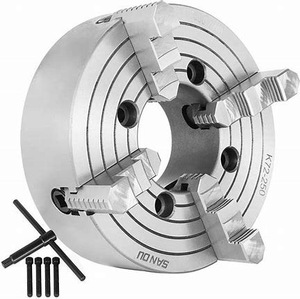 Mandrin indépendant à 4 mors Sanou Steel K72-250 avec noyau à engrenages pour tour et fraiseuse, neuf, 250 mm (10 po) - Product Image 2