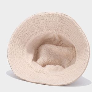 Winter Warm Furry Suede <b>Reversible</b> Cap Fleece Sherpa <b>Bucket</b> <b>Hat</b> With Custom Logo - Product Image 3