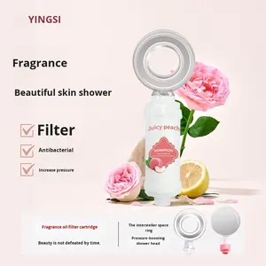 Pommeau <span class=keywords><strong>de</strong></span> Douche Aromatique Pré-filtre Design Moderne Mural Blanc pour Élimination du Chlore <span class=keywords><strong>de</strong></span> l'Eau du Robinet Domestique, <span class=keywords><strong>de</strong></span> la Rouille, <span class=keywords><strong>de</strong></span> la Boue et du Sable - Product Image 5