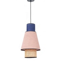 Lustre moderne en rotin de style japonais pour la maison avec base E26 pour le salon, l'hôtel et le restaurant